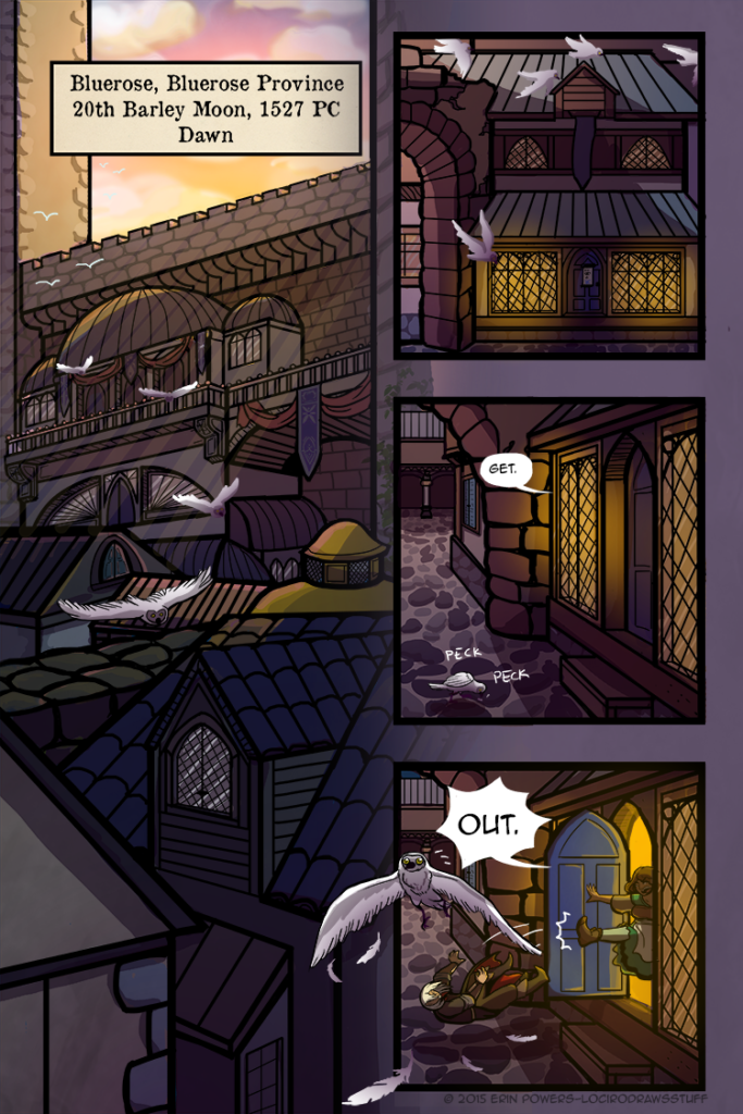 Bird in panel 3 didn't see any food to peck at there, just wanted to beat up a cobblestone. Fight the power, bird.