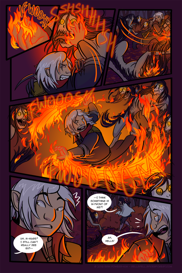 This is the page where I slowly, painstakingly, had to recall how I draw fire.